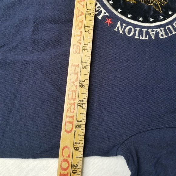 Vintage Y2K George Bush Dick Cheney Inauguration Blue T-Shirt Medium Embroidered - Picture 6 of 8
